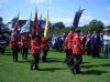 Colour party from Newtownards Volunteer Flute entering the field at Cromellin Park, Donaghadee. 12th July